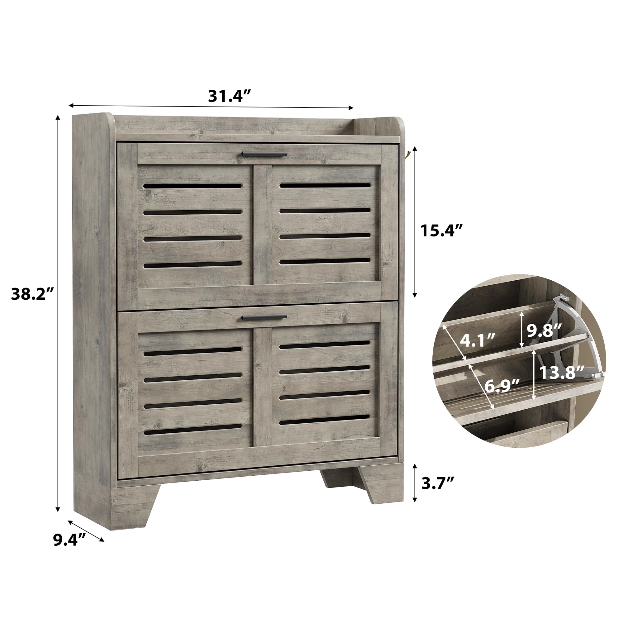 31.4" x 15.4" x 38.2" x 9.8" x 4.1" x 13.8" x 6.9" x 3.7" x 9.4"