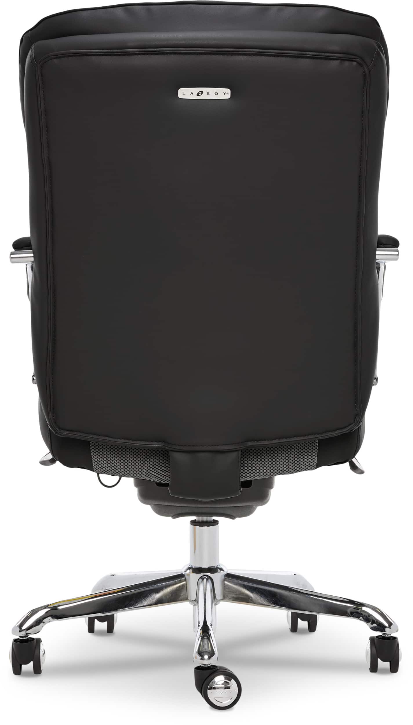 Alt View 13. La-Z-Boy - Comfort and Beauty Sutherland Diamond-Quilted Bonded Leather Office Chair - Midnight Black.