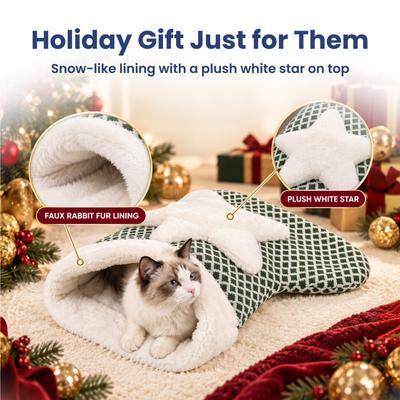 Holiday Gift Just for Them  
Snow-like lining with a plush white star on top  

PLUSH WHITE STAR  
FAUX RABBIT FUR LINING