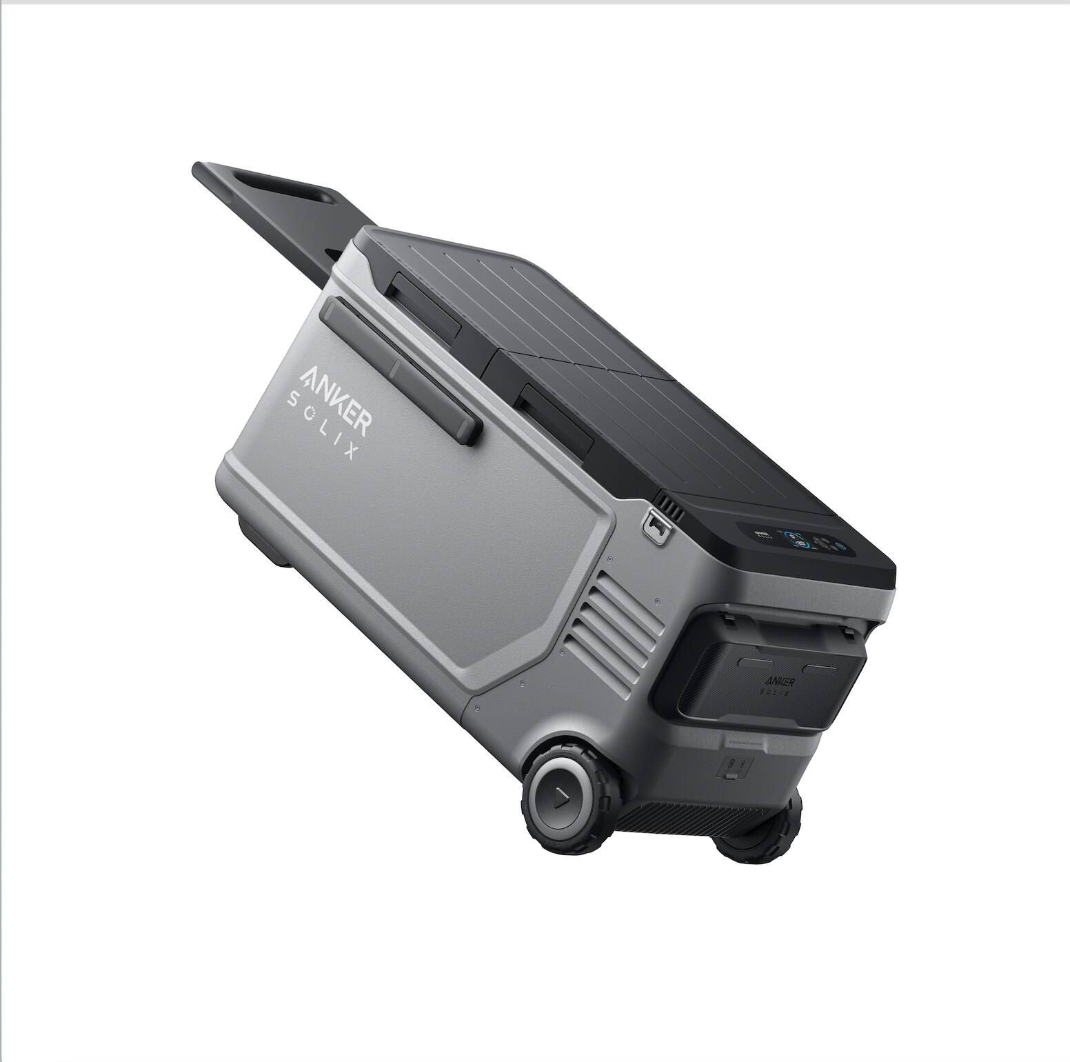 Anker - SOLIX Everfrost 2 Electric Cooler 58L(61QT) with 288Wh Plug in Battery, Refrigerator/Freezer, Powered by AC/DC/Solar - Gray