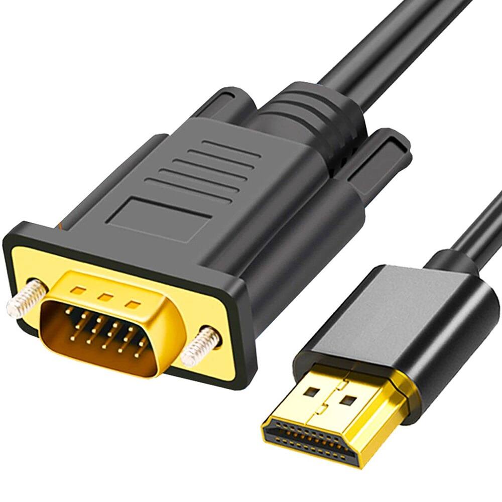 Front. PARKER SLATER - HDMI to VGA Cable 6ft – Uni-Directional Male to Male, Black.