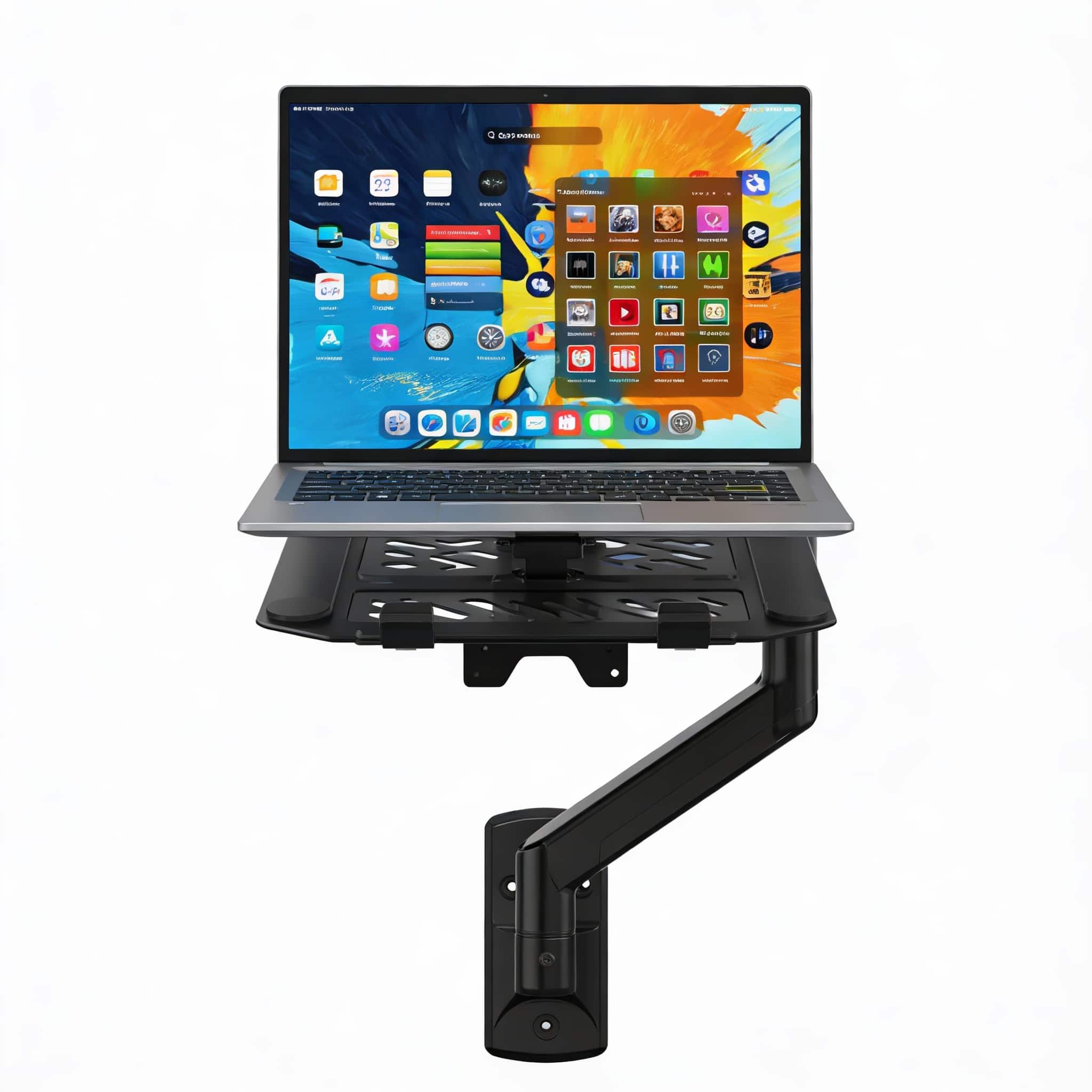 Frangdom - Laptop Monitor Stand Adjustable Tray - Single Arm Gas Spring Wall Mount