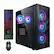 Front. STGAubron - STGAubron Gaming PC Desktop Computer, AMD Ryzen7 5700X up to 4.6Ghz, GeForce RTX 3050 6G, 16GB DDR4 RAM, 1TB SSD, WIN11H - Black.