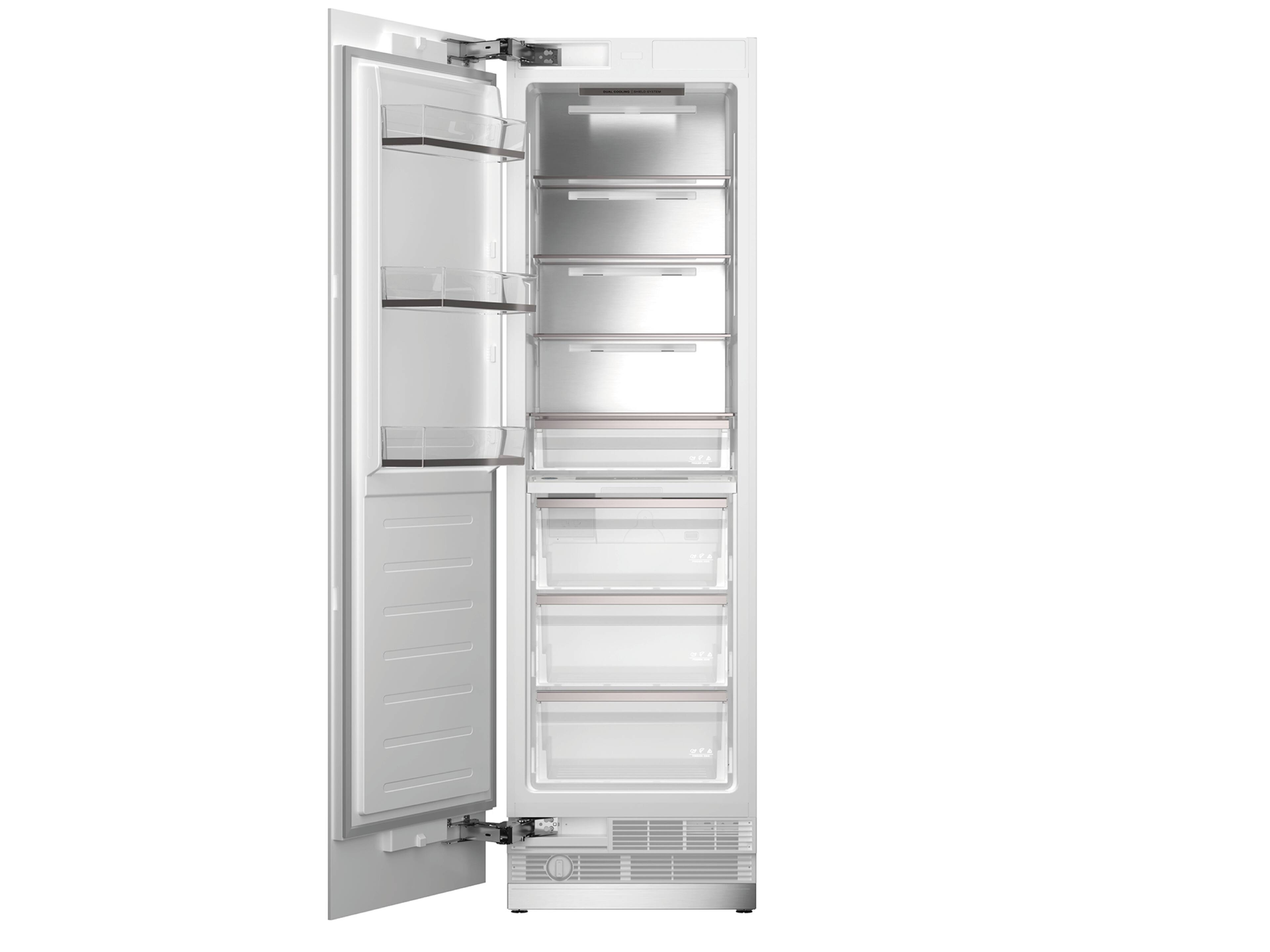 Front. Bertazzoni - 24" Bertazzoni Freezer Column - 12.4 Cu. Ft. - Counter-Depth - No Freezer - Panel Ready - Custom Panel Ready.