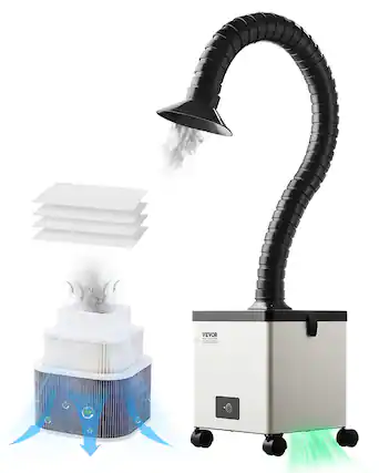 Front. VEVOR - Solder Fume Extractor, 85W Brushless Soldering Smoke Absorber with 3-Stage Filters & 3-Speed Adjustment.