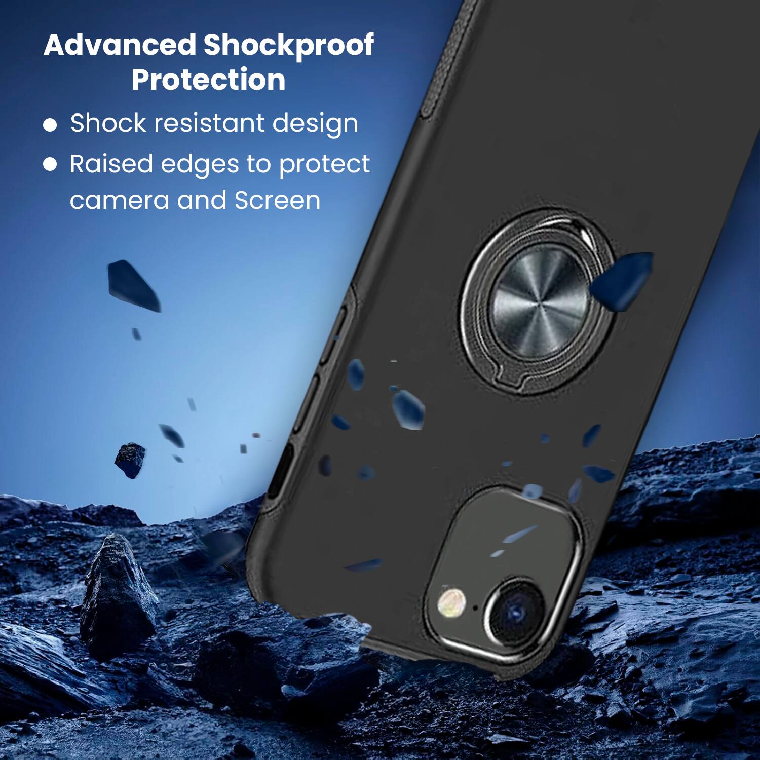 Advanced Shockproof Protection

Shock resistant design
Raised edges to protect camera and screen