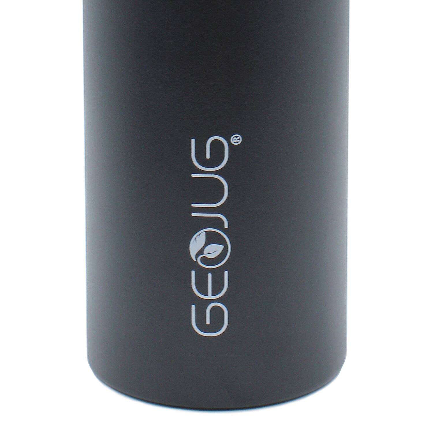 Angle. Brentwood - Brentwood GeoJug 40oz Stainless Steel Vacuum Insulated Water Bottle, Black - Black.