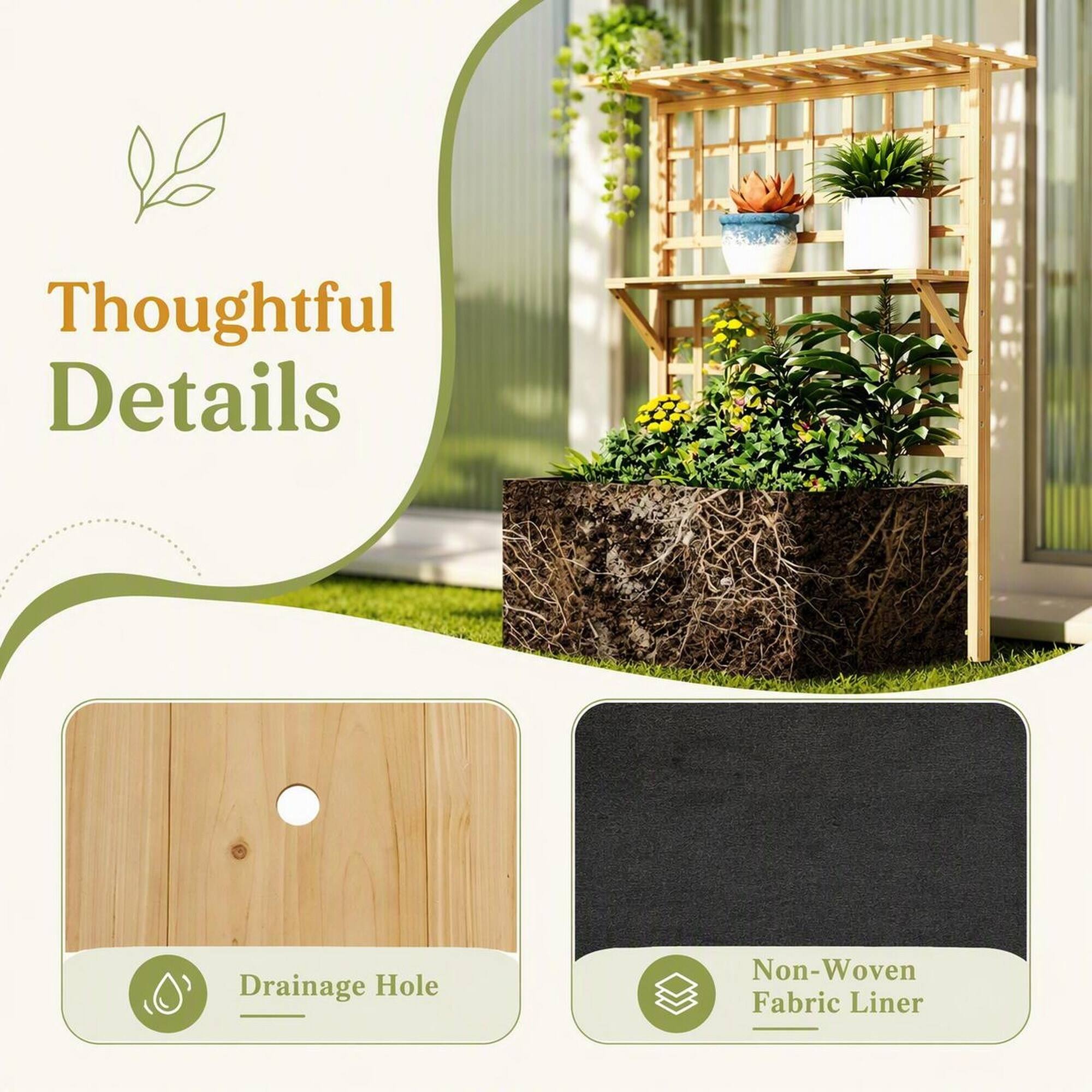 Thoughtful Details

Drainage Hole

Non-Woven Fabric Liner