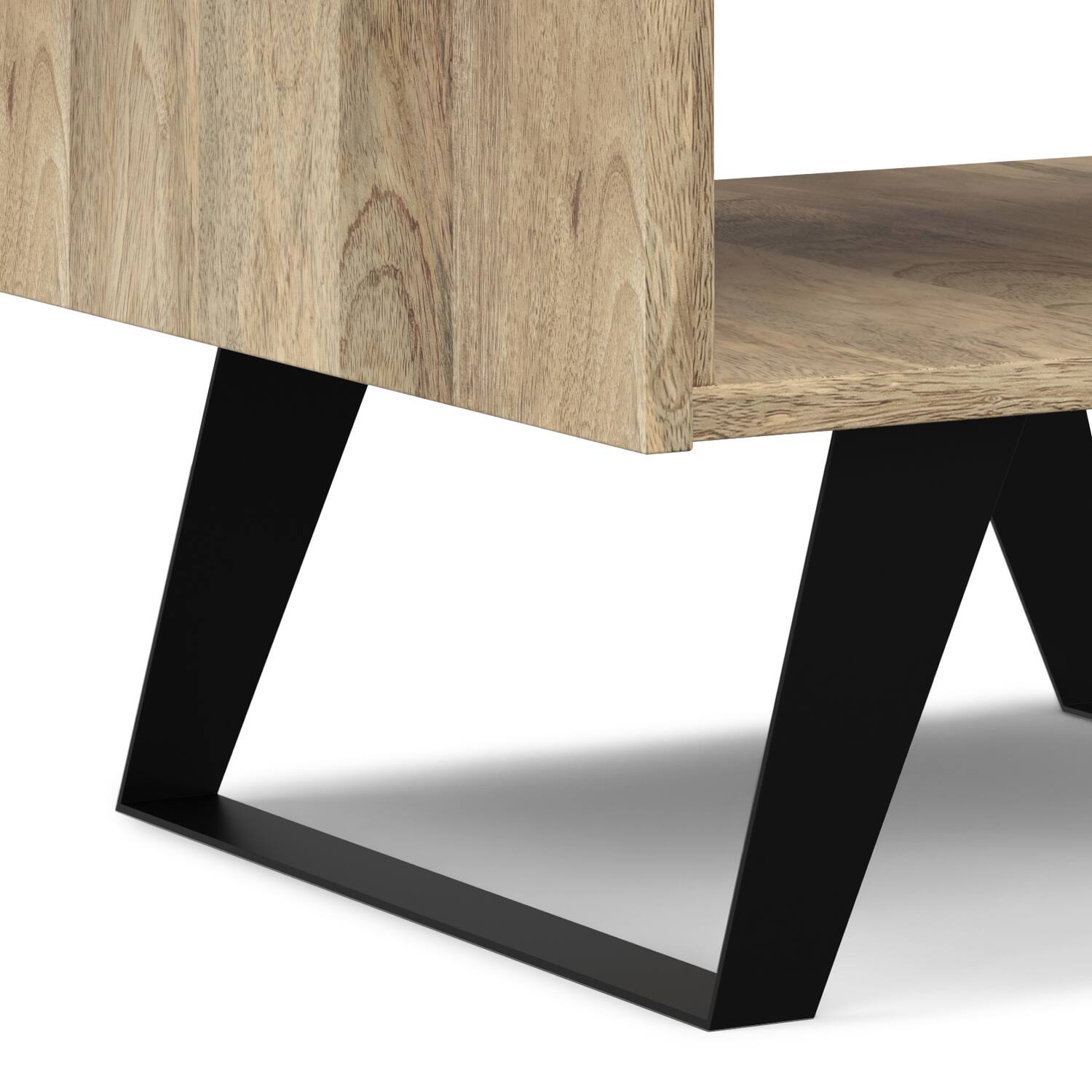 Alt View 5. Simpli Home - Lowry Modern Industrial 22 inch Wide Metal End Side Table in Natural - Natural.