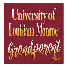Jardine - ULM Warhawks 10" x 10" Grandparent Plaque - Maroon