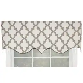 RLF Home - Ogee Style All Season Regal 3" Rod Pocket Valance 50" x 17" - Taupe