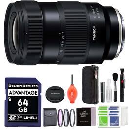 Tamron - 17-50mm f/4 Di III VXD Lens for Sony E Mount w/ Advance Accessories & Travel Bundle | AFA068S-700 - Black