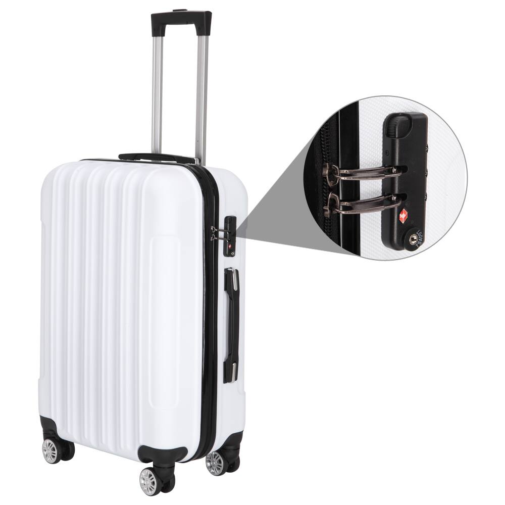 Alt View 2. Winado - 20"/24"/28" 3 Piece Trolley Carry On ABS Luggage Lightweight Hardside Suitcase Set Spinner Wheels & TSA Lock for Travel - White.