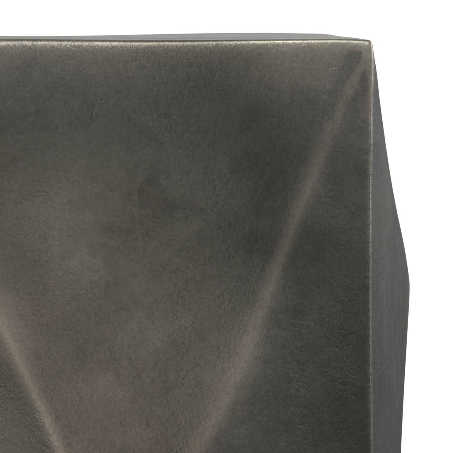 Alt View 5. Simpli Home - Danner Contemporary 14 inch Wide Cast Aluminum Side Table in Graphite, Fully Assembled - Graphite.