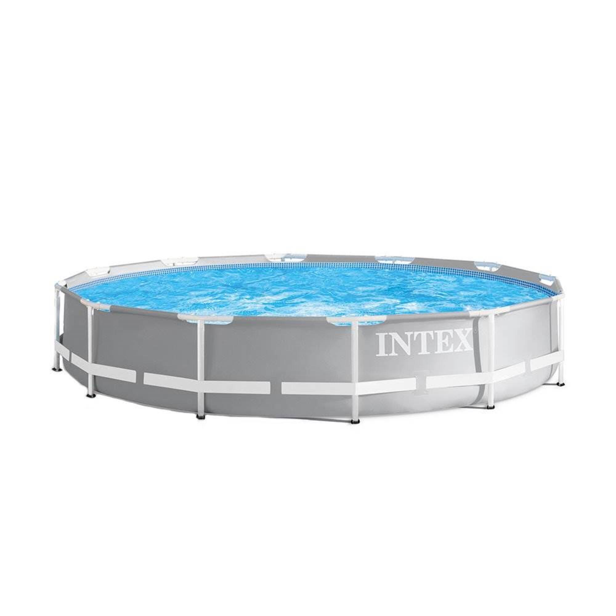Alt View 1. Intex - Intex 12ft x 30in Prism Frame Above Ground Round Swimming Pool & Robot Vacuum.