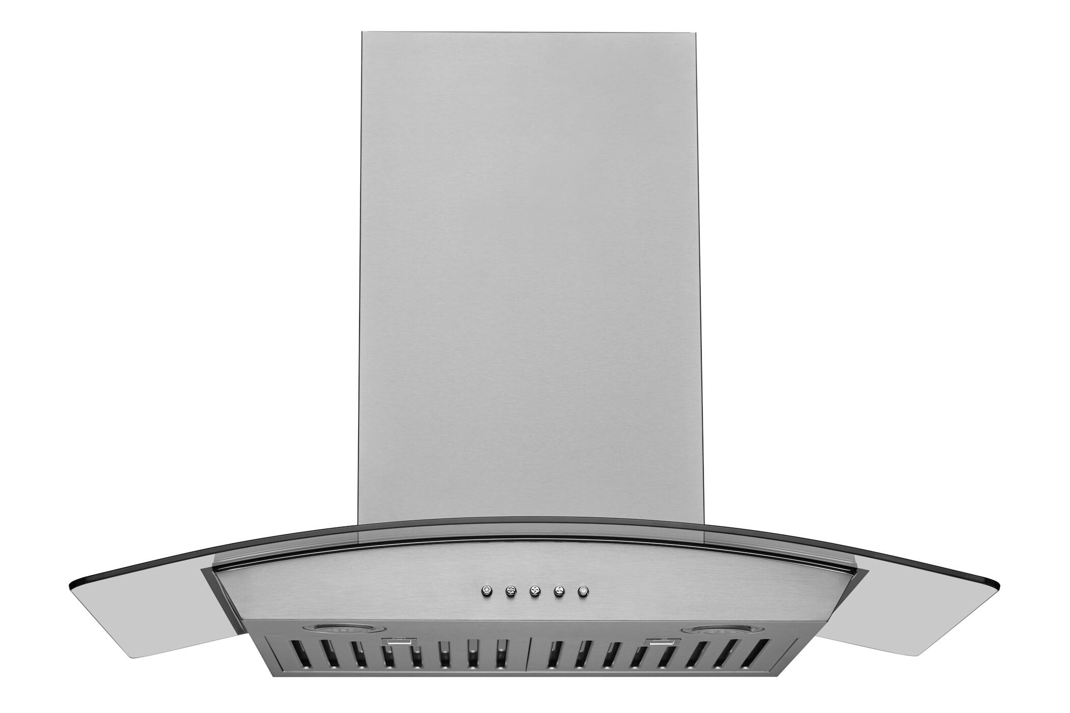 Front. Hauslane - Hauslane WM-630 30-in Convertible Stainless Steel Wall-Mounted Range Hood - Silver.