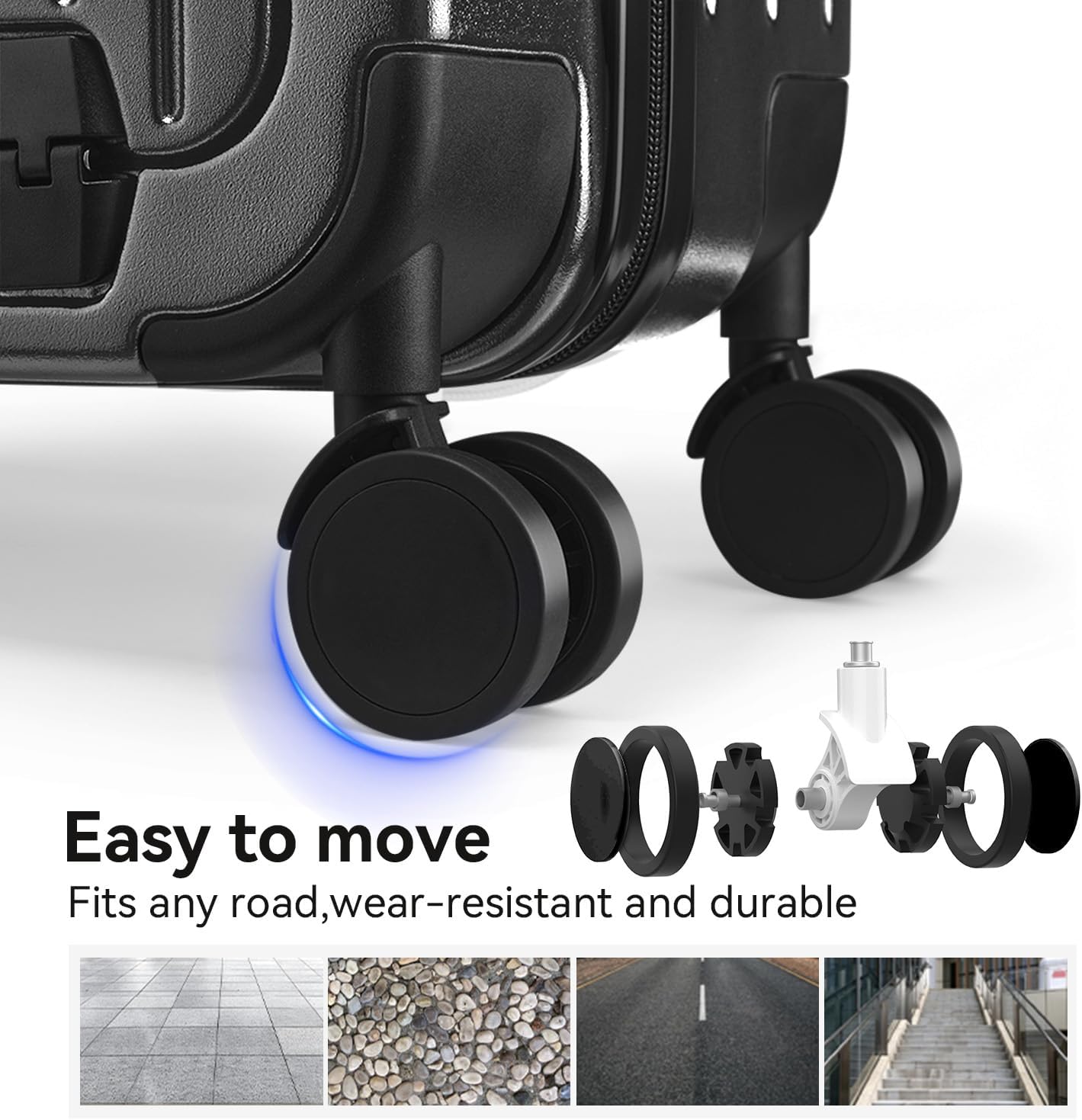 Easy to move  
Fits any road, wear-resistant and durable