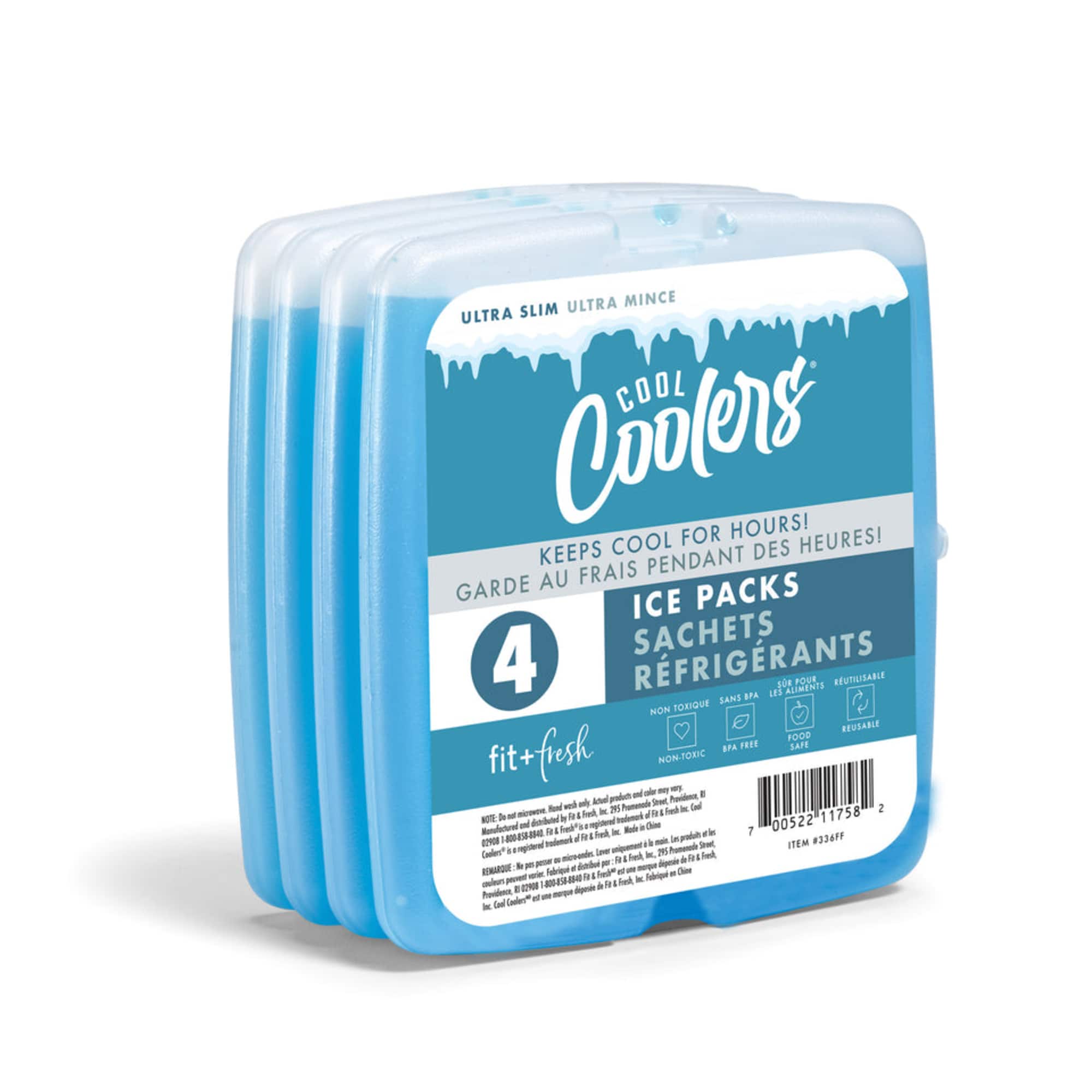 Fit & Fresh - 336FF Cool Coolers Ice Packs 4pk - Blue