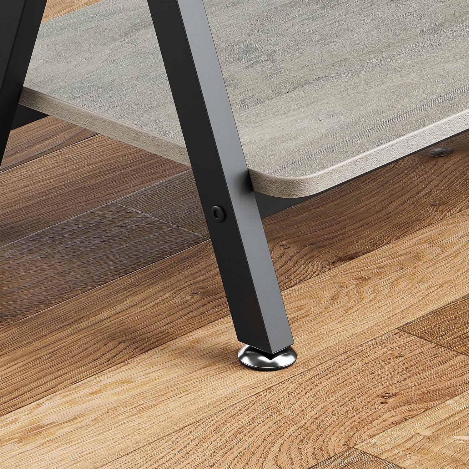 Alt View 4. Acekool - Narrow Console Table, 2-Tier Farmhouse Sofa Table with Shelves - Grey.