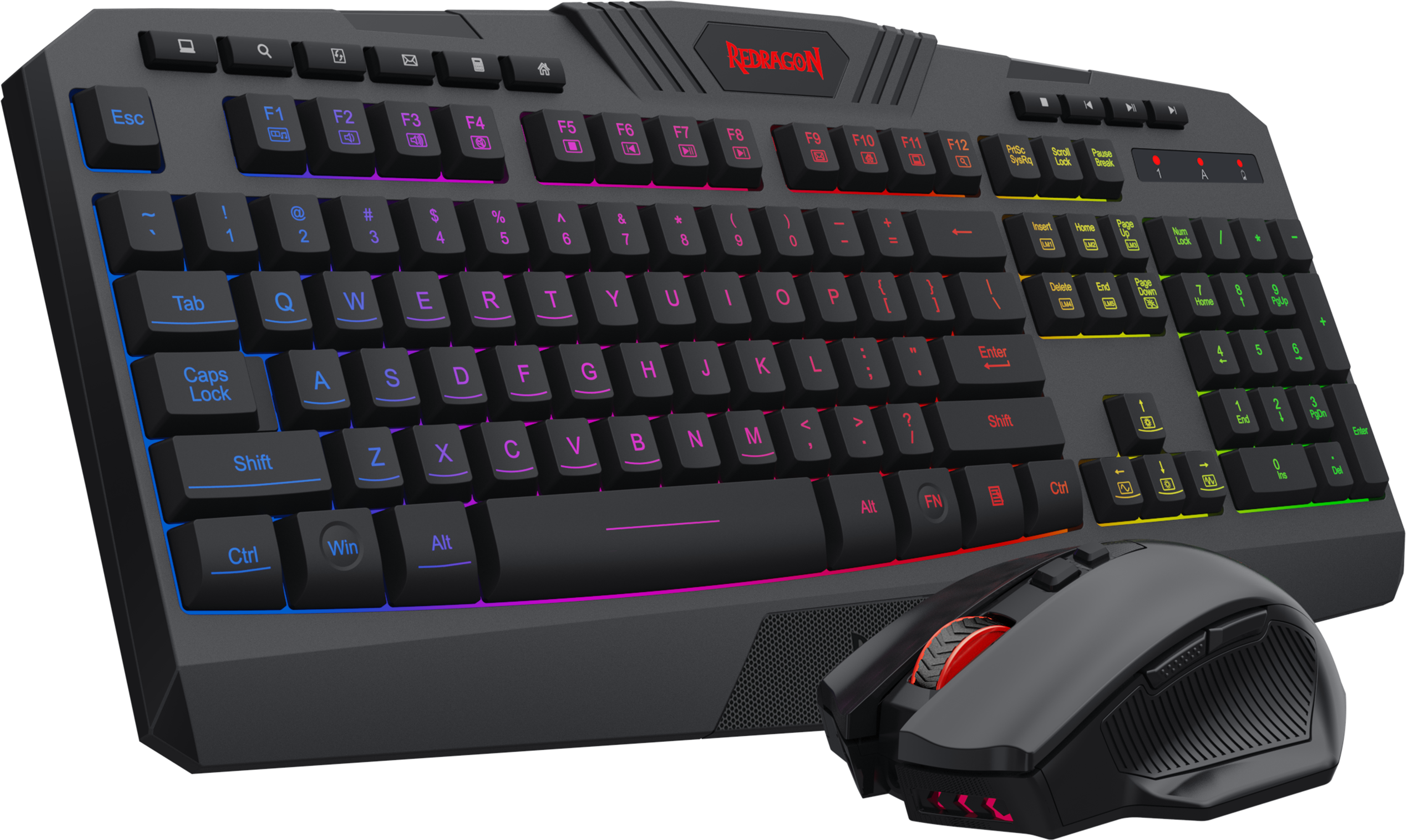 Redragon S101 Ks Wireless Gaming Keyboard And Mouse Combo Rgb Backlit