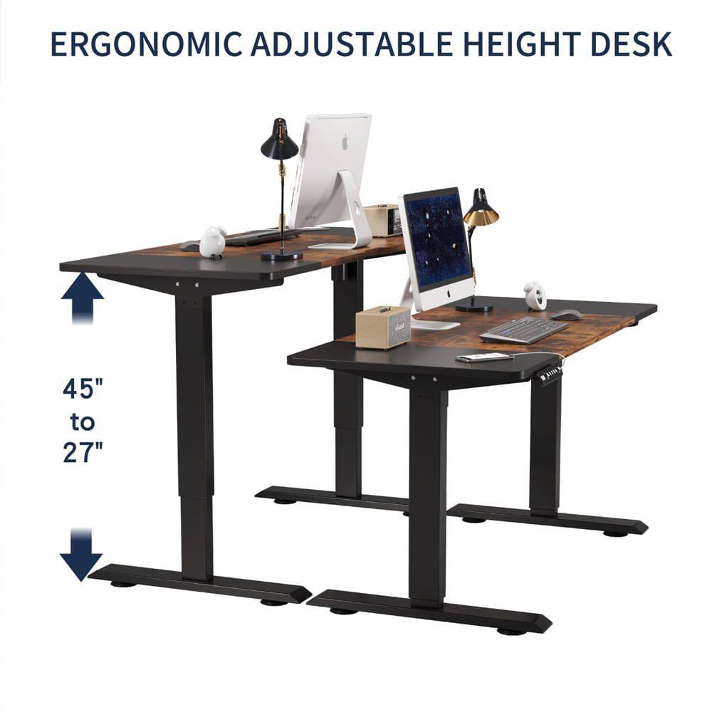 ERGONOMIC ADJUSTABLE HEIGHT DESK  
45" to 27"