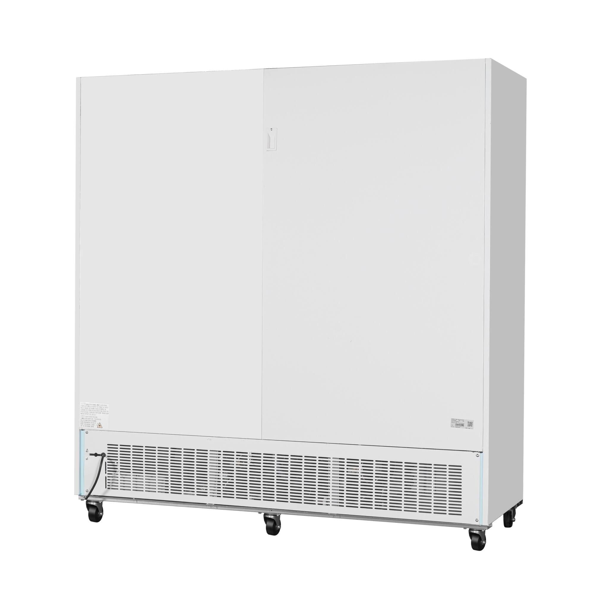 Alt View 4. Koolmore - 80 in. 3-Door Commercial Display Merchandiser Freezer 52 cu. ft. in White (MDF-3GD-52C-WH) - White.