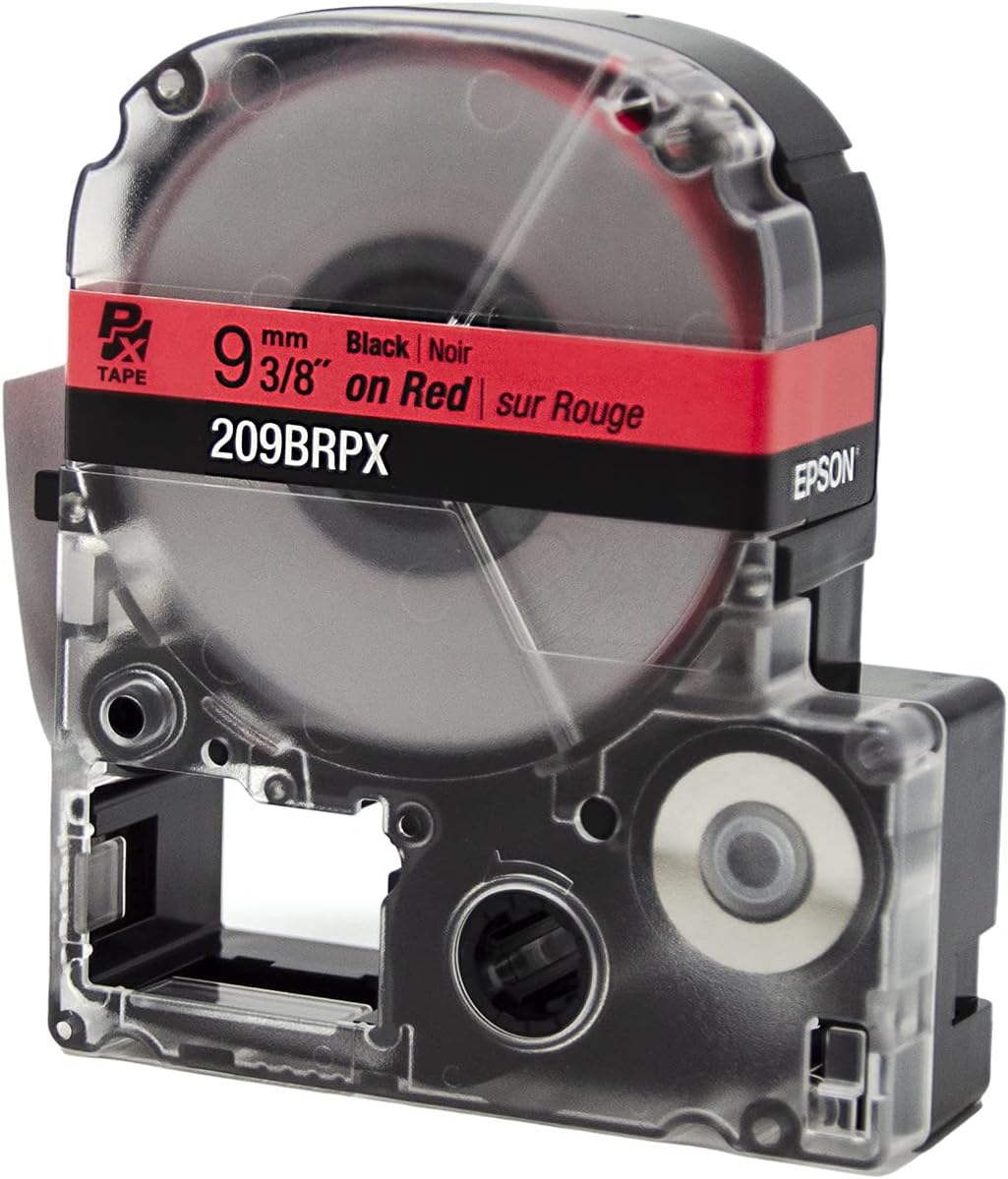 9 mm 3/8" Black | Noir on Red | sur Rouge  
209BRPX  
EPSON