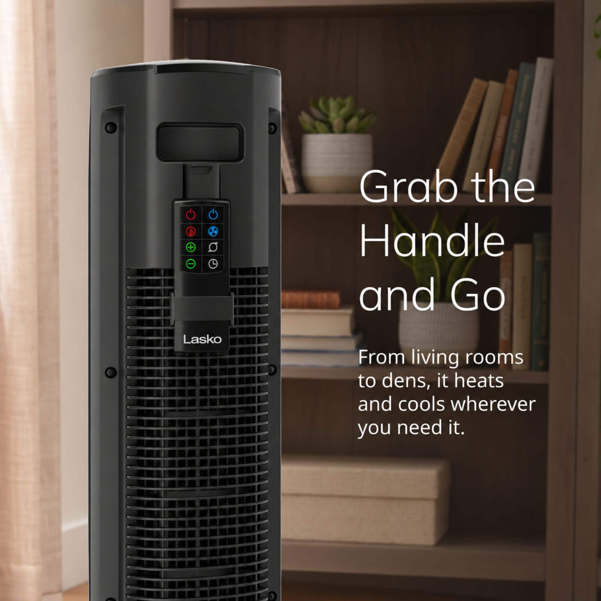 YOSA TeraBolster ブラック Lasko 42” Oscillating Tower Fan & Ceramic Space Heater for Large