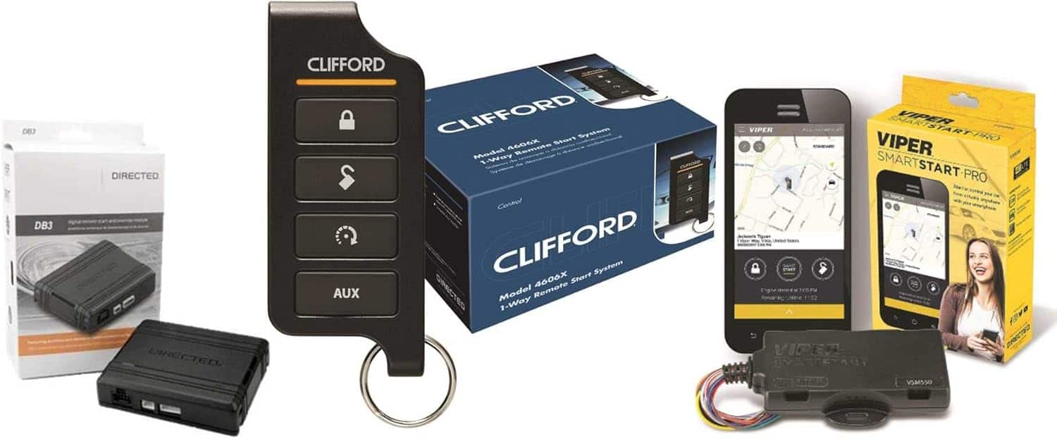 Viper - Clifford 4606X Remote Start System Bundled with + (1) DB3 Bypass Module + (1) VSM550 Smartstart Interface - Black