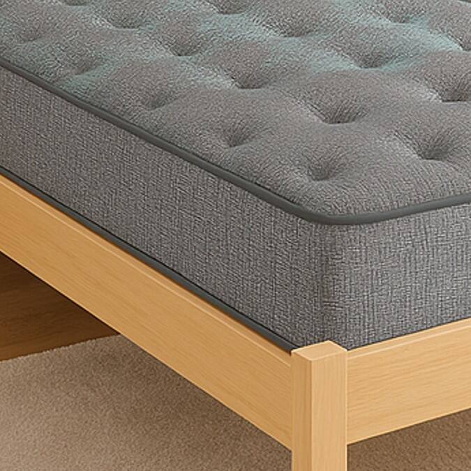 Back. TinyHomie - Restonic Comfort Care 7in Foam Core Mattress Medium Comfort Full - Grey and Blue.
