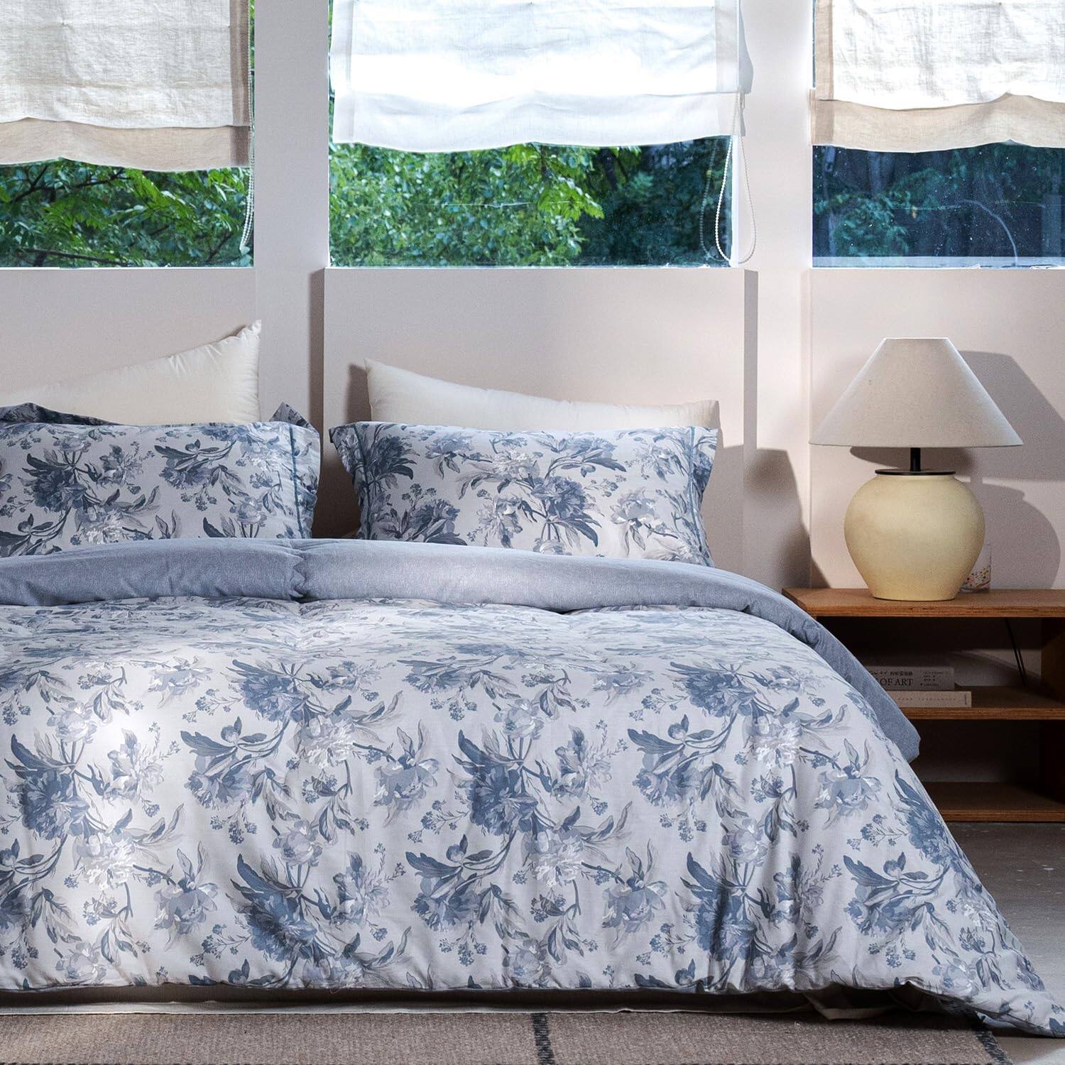 Reds Spade - Botanical Comforter Set Cotton Fabric Shell Branches ...