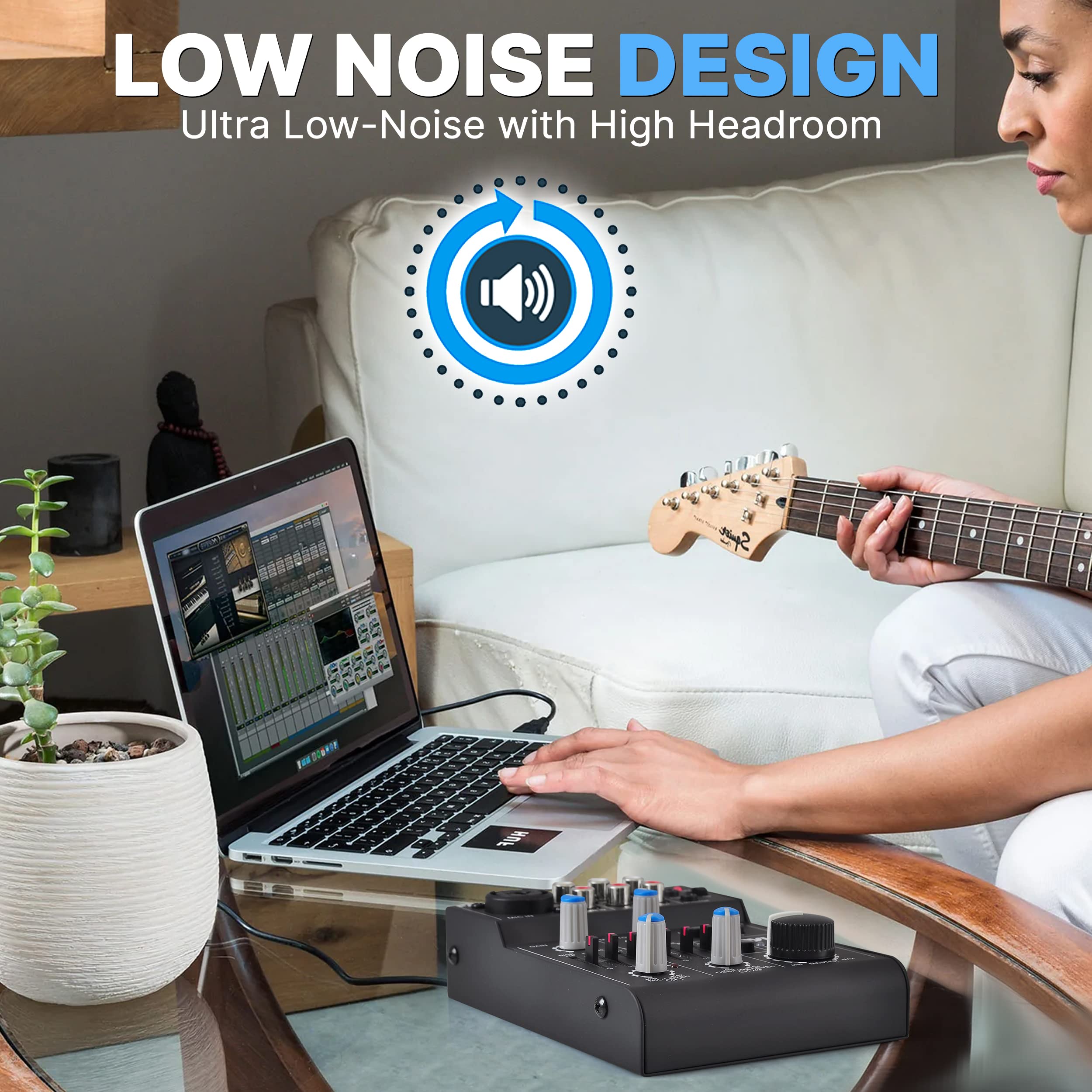 LOW NOISE DESIGN  
Ultra Low-Noise with High Headroom