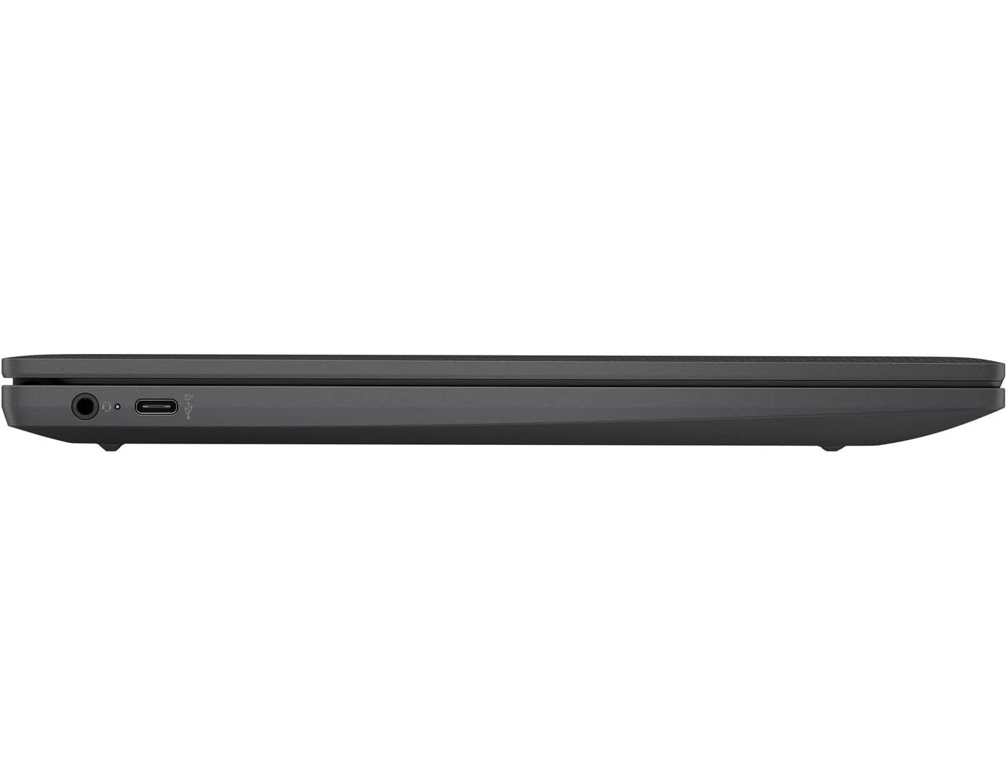 Alt View 5. HP - Chromebook 14a-nf0036ca 14" Intel N100  0.7 GHz up to 3.4 Hz 4GB 128 GB eMMC Intel UHD Graphics Chrome OS Laptop - Chalkboard Gray.
