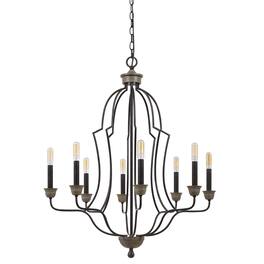 Manhattan Lane - 60 X 8 Watt Metal Chandelier with Tubular Frame - Bronze