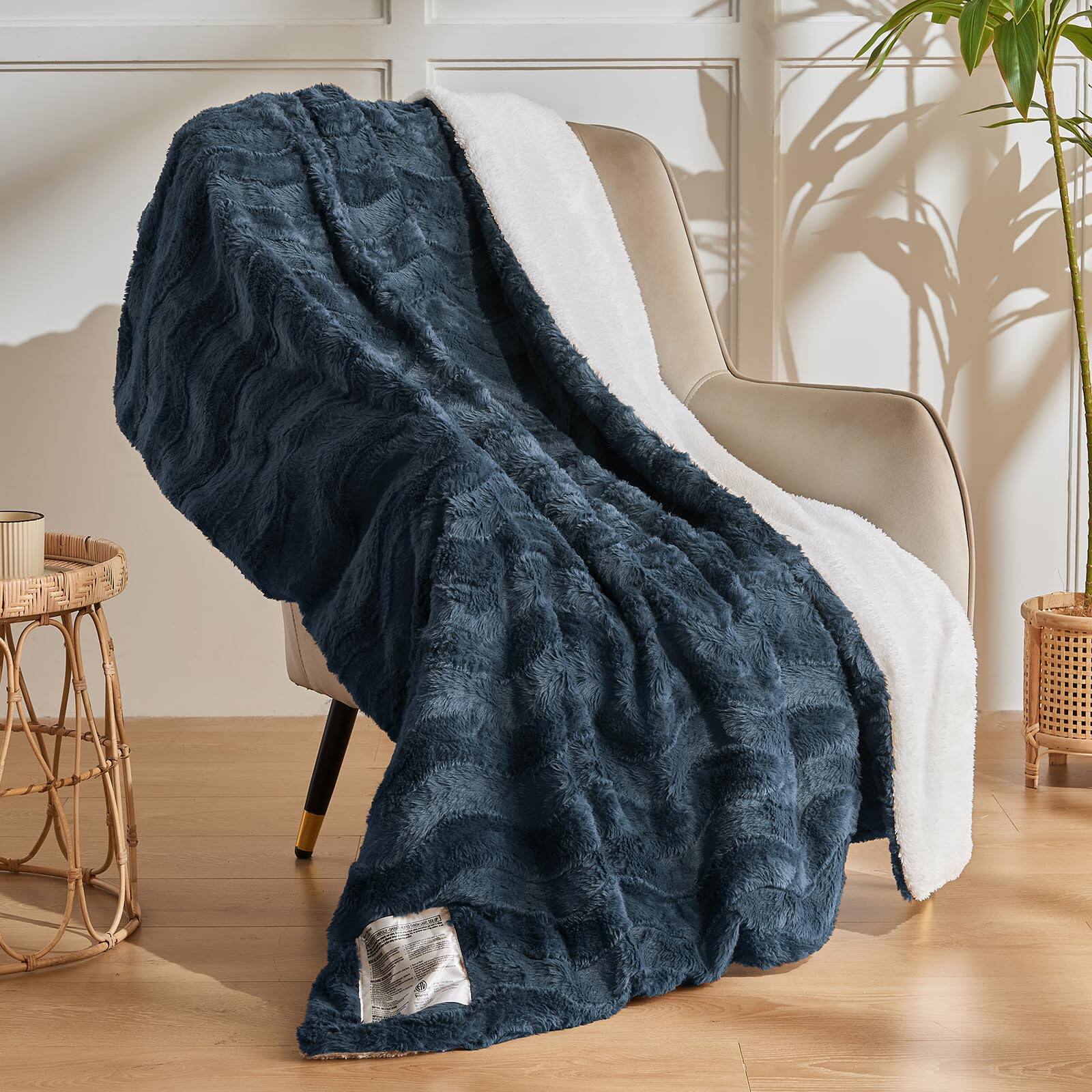 Navy Blue Throw