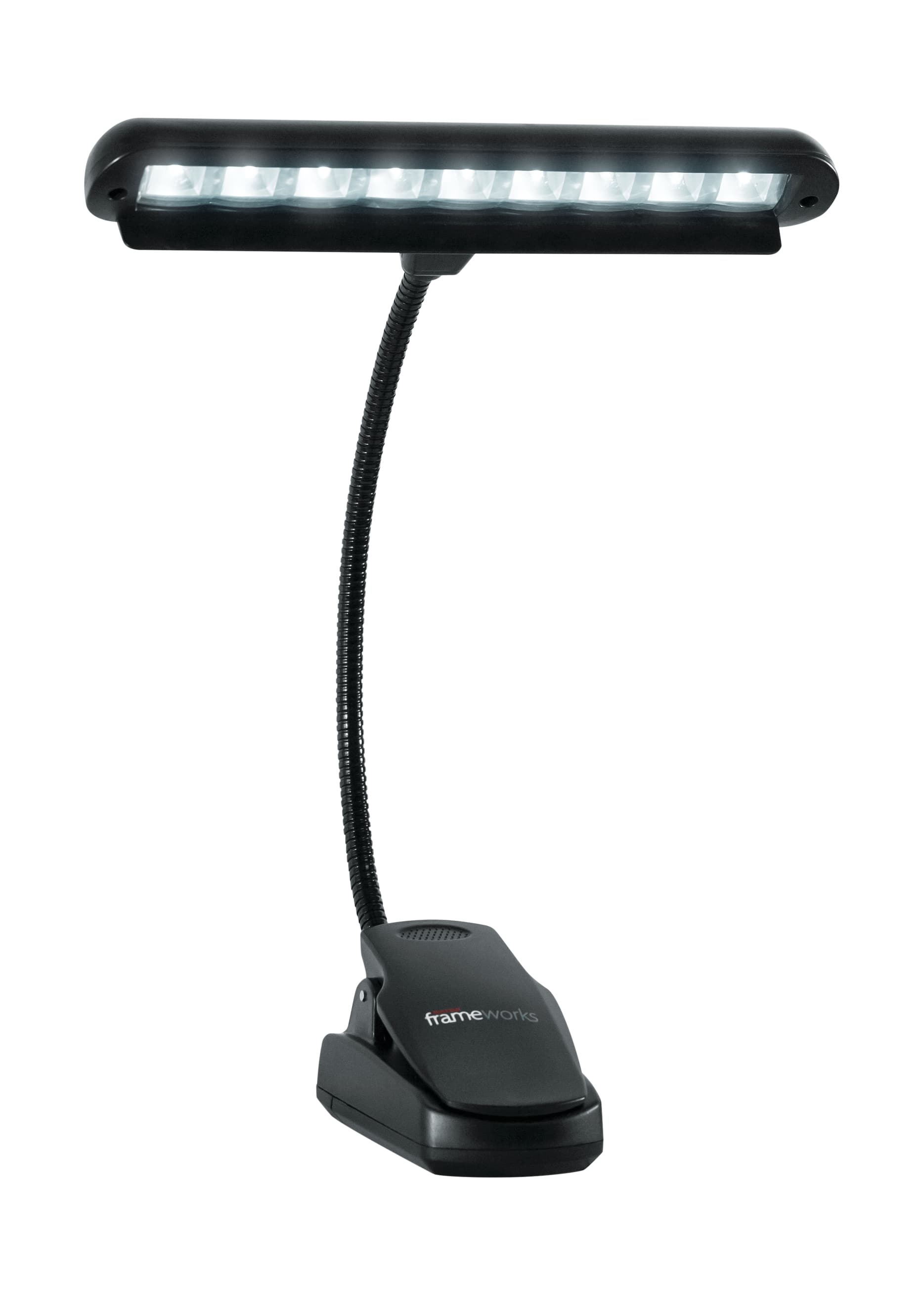 Gator Frameworks - Clip-on LED Music Lamp with Adjustable Neck, with Clamp on Design Allows Attachment in a Variety of Applications