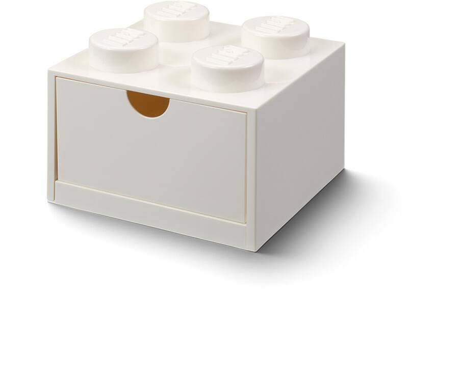 Room Copenhagen LEGO Stackable Storage: Desk Drawer with 4 Knobs, White ...