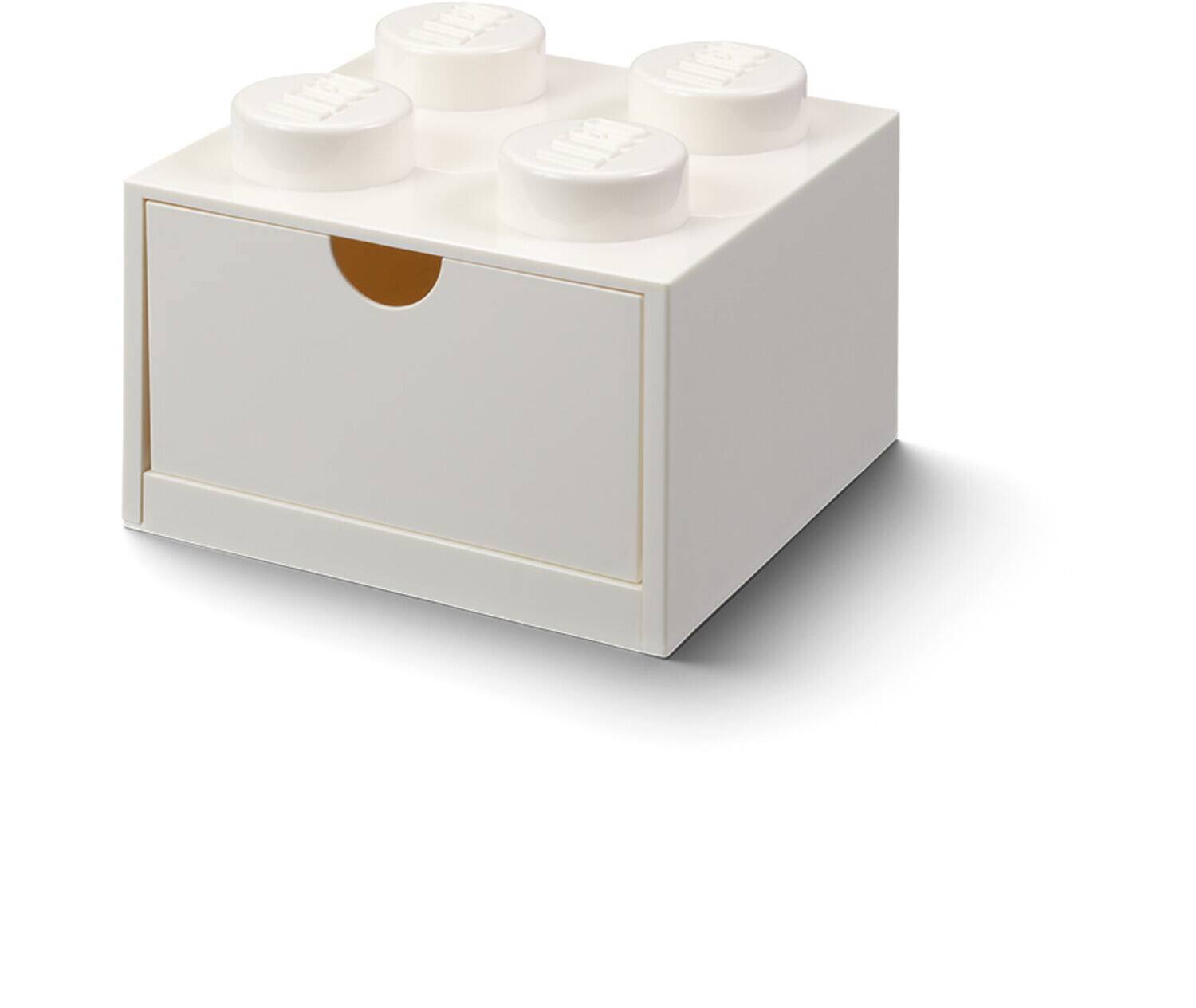 Alt View 1. Room Copenhagen - LEGO Stackable Storage: Desk Drawer with 4 Knobs, White   - Collectibles - Multicolor.