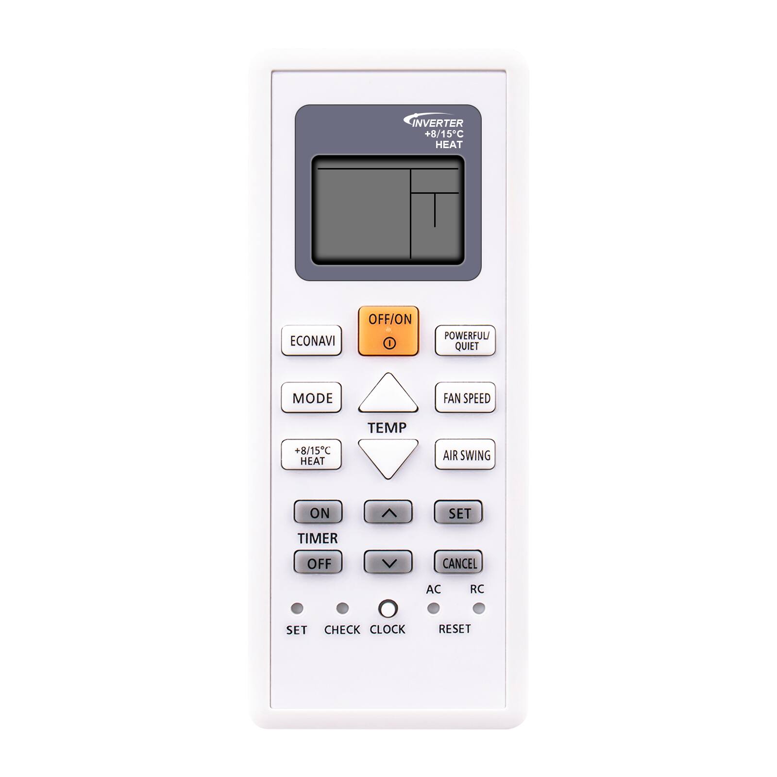 ZdalaMit - Replacement Remote ACXA75C01920 fit for Panasonic Air Conditioner AC A/C CS-QZ9SKE CS-NZ12SKE CS-NZ25TKE CS-NZ9SKE - White