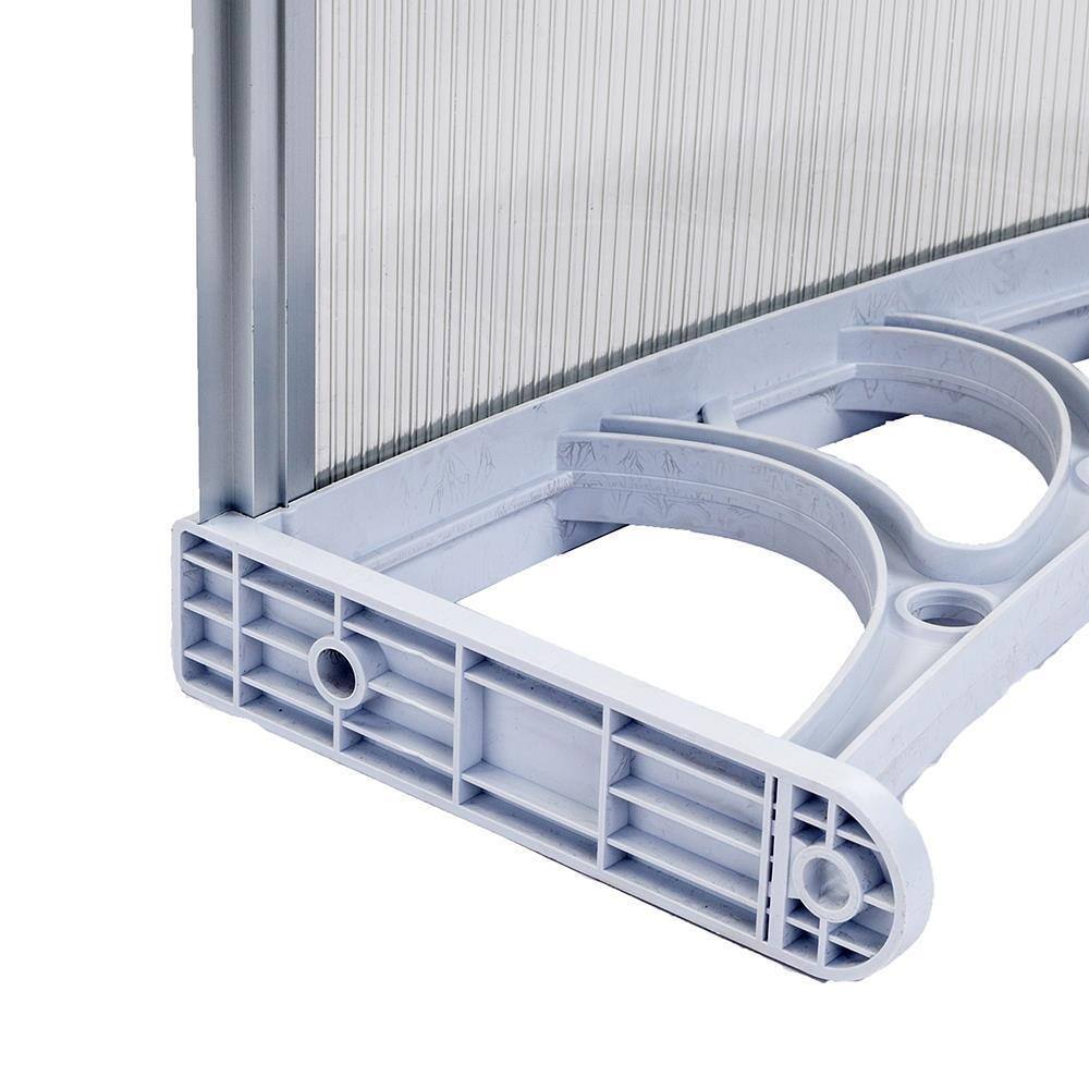 Angle. Winado - 40"x32" Polycarbonate Cover Front Door Outdoor Patio Awning Canopy UV Rain Snow Sunlight Protection Hollow Sheet.