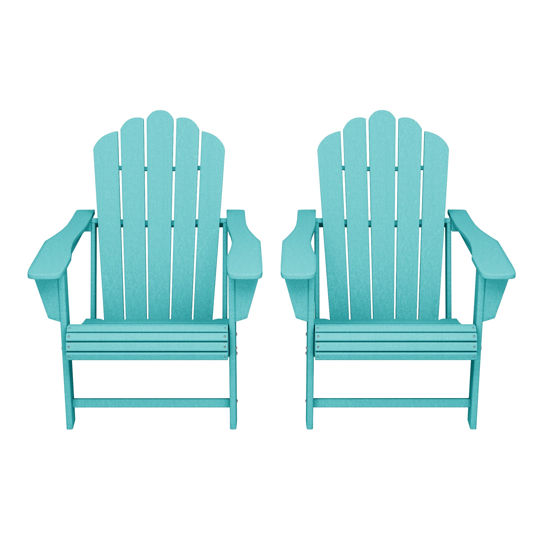 WestinTrends - Highland Outdoor Patio HDPE Adirondack Chairs With Cup Holders (Set of 2) - Turquoise price history on PriceWatchPro