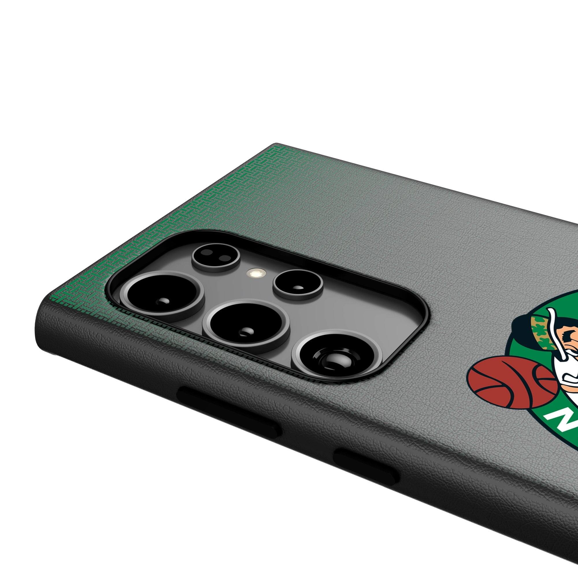 Alt View 3. Keyscaper - Boston Celtics Linen Galaxy Magnetic Bump Case - S24 Ultra - Black.