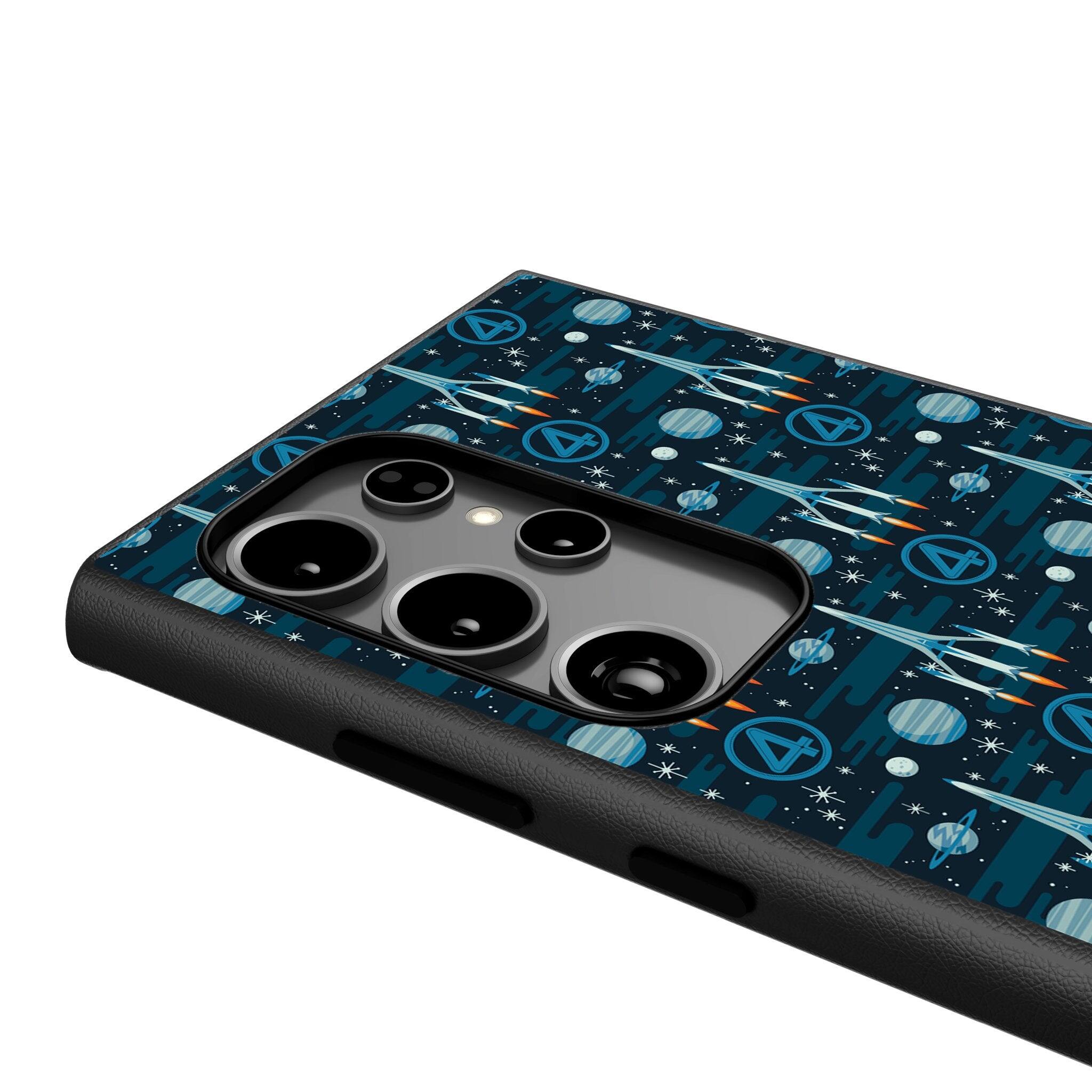 Back. Keyscaper - Marvel Pattern MagSafe Compatible Phone Case - Samsung Galaxy S24 Plus - Fantastic Four.