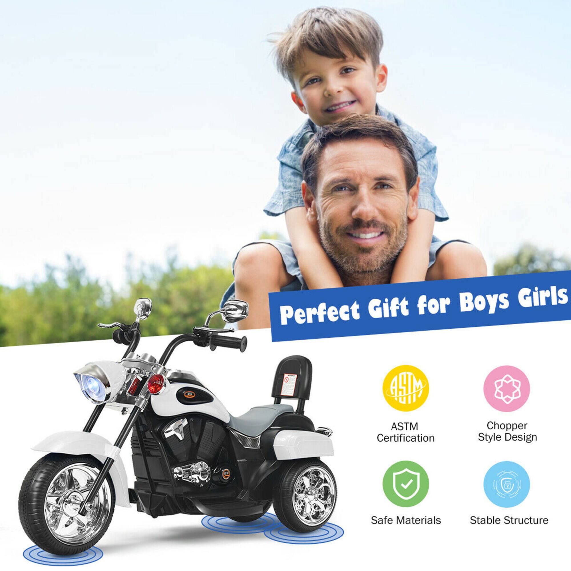 Perfect Gift for Boys Girls

- ASTM Certification
- Chopper Style Design
- Safe Materials
- Stable Structure