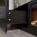 Alt View 10. FUFU&GAGA - Modern Electric Fireplace TV Stand with Hidden Storage, 12-Color Flame, Quiet Supplemental Heating - Black.