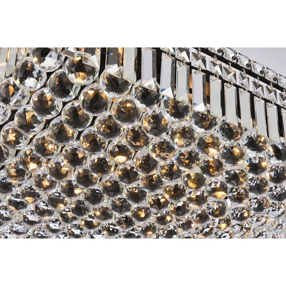 Alt View 2. Elegant Lighting - Maxime 24 Inch Black Flush Mount - Black And Clear.