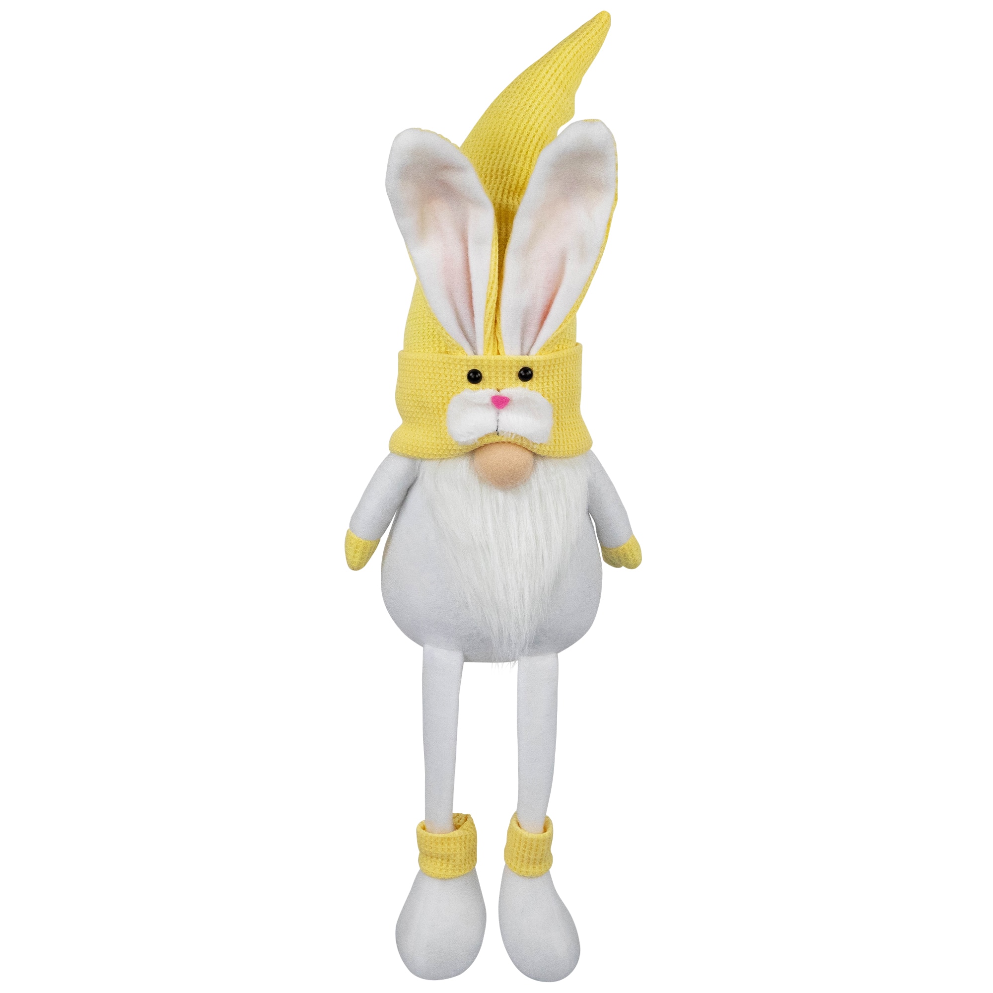 Northlight - Sitting Bunny Gnome Easter Figurine - 20" - Yellow