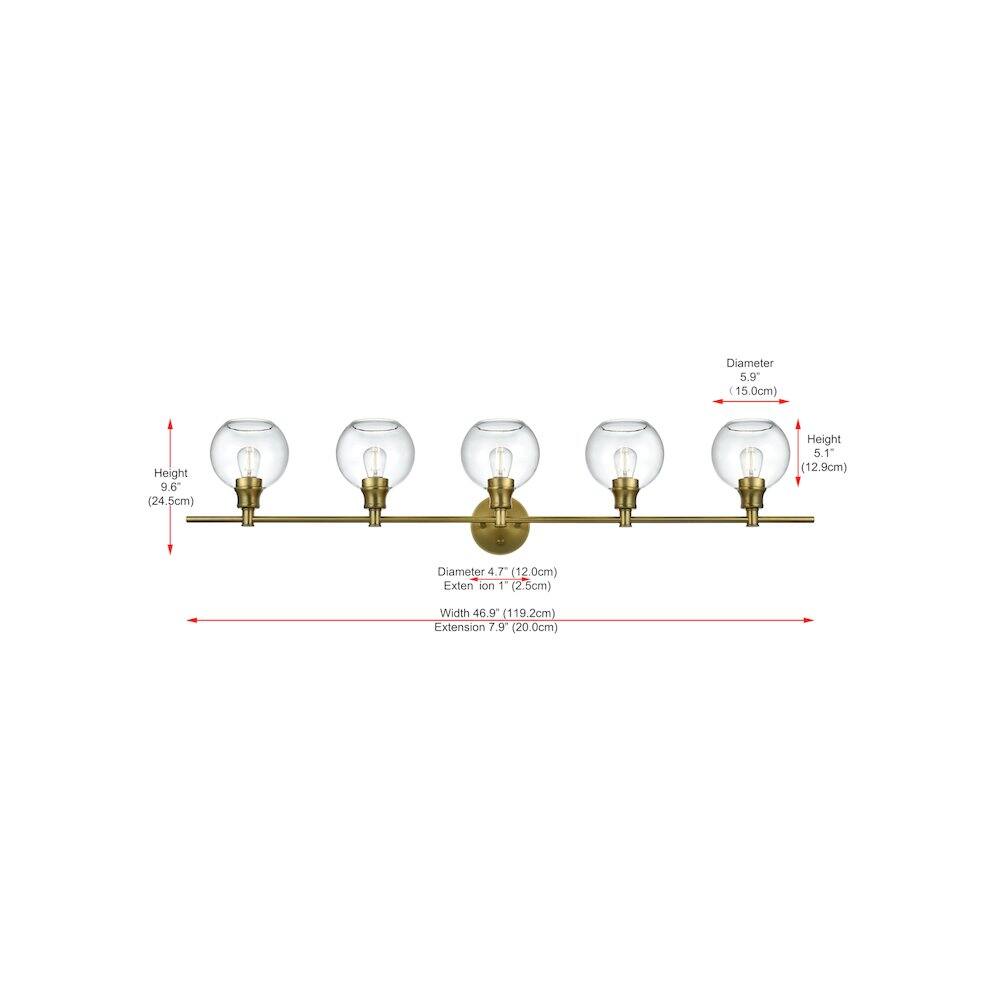 Diameter 5.9" (15.0cm)  
Height 9.6" (24.5cm)  
Height 5.1" (12.9cm)  
Diameter 4.7" (12.0cm)  
Extension 1" (2.5cm)  
Width 46.9" (119.2cm)  
Extension 7.9" (20.0cm)