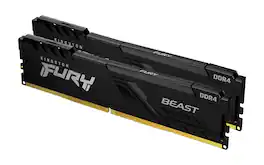 Kingston - FURY Beast Black 32GB (2PK 16GB) 3200 MHz DDR4 CL16 DIMM Desktop Memory Kit