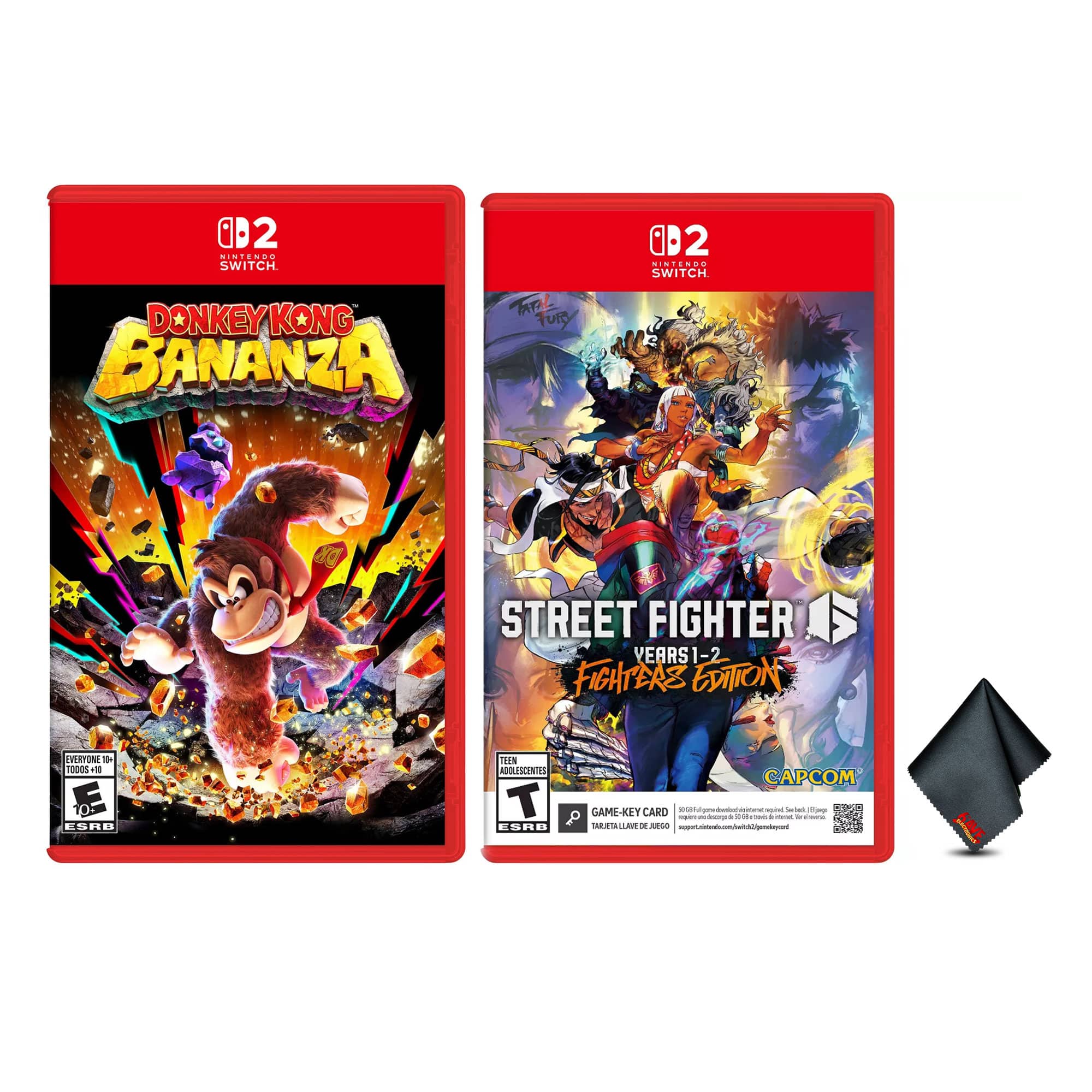 Donkey Kong Bananza for Switch 2 and Street Fighter 6 Year 1-2 Fighters Edition Bundle - Nintendo Switch 2